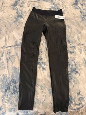 Heroine Sport Black Faux-Leather Leggings